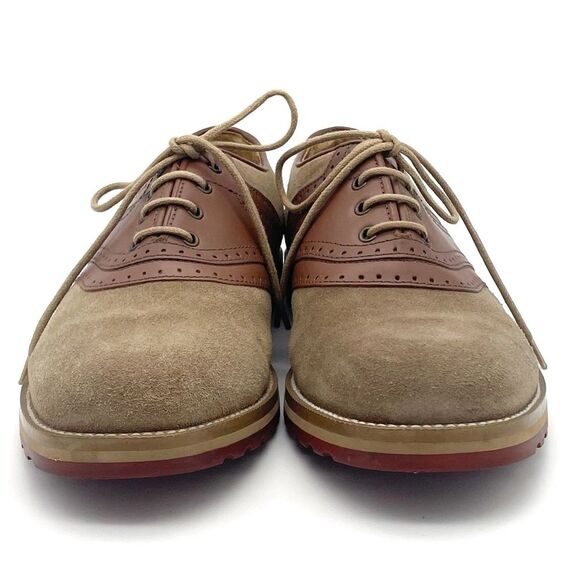 PULA Roberta Tan Brown Suede Leather Oxford Lace-Up Shoes Academia Womens Size 9 - Picture 11 of 16